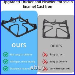 Replacement Cast Iron Stove Grates Compatible with GE Cooking Models 4-Pack