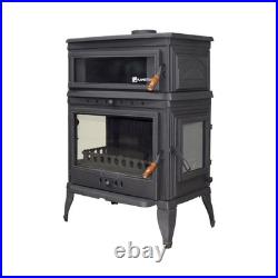 Retro Lux Vertical Side Cover Cast Iron Stove Large Stove Wood Cook Stove