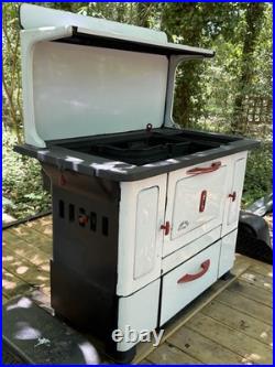 Romeagle Lady Freestanding Cooking Range 6 Burner Baking Oven White/Red/Black