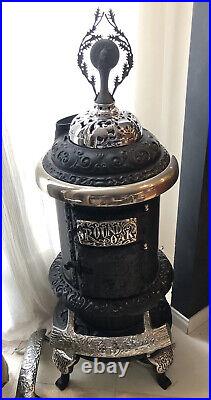 Round oak antique cast iron stoves
