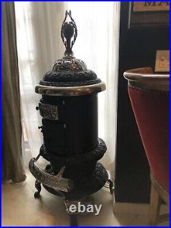 Round oak antique cast iron stoves