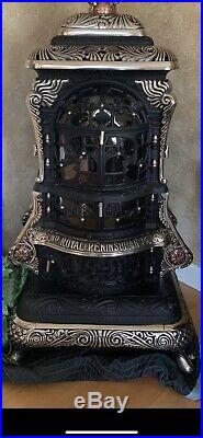 Royal Peninsula 14 Cast Iron Antique Parlor Stove WithFinial! Completely Restored