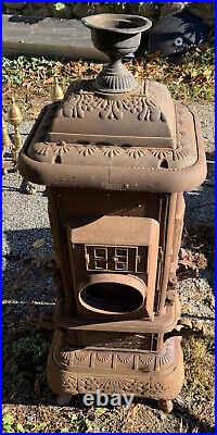 Rush cast iron stove antique coal fancy Parlor Cooking Heating Wood Metal Small