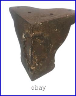SET OF 6 Heavy Antique cast iron tub foot, furniture or stove leg stylized G