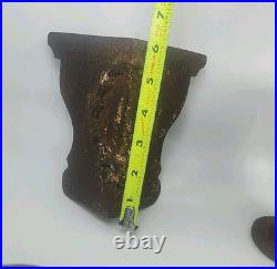 SET OF 6 Heavy Antique cast iron tub foot, furniture or stove leg stylized G