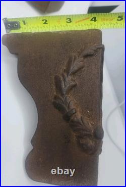 SET OF 6 Heavy Antique cast iron tub foot, furniture or stove leg stylized G