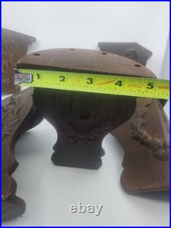 SET OF 6 Heavy Antique cast iron tub foot, furniture or stove leg stylized G