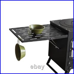 SOTECH Portable Outdoor Camping Stove withOven & Chimney & extension board black