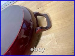 STAUB Cast Iron 3.5 qt Braiser with Glass Lid Dutch Oven Cherry STAUB Cast Iron 3.5 qt Braiser with Glass Lid Dutch Oven Cherry