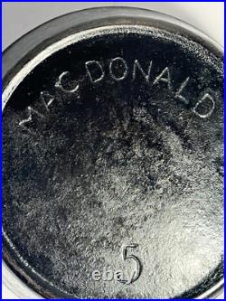 Scarce Antique MACDONALD Arch Logo No 5 Cast Iron Skillet USA