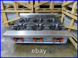 Sierra SRHP636 Gas Hotplate 36? 6-Burner Countertop Commercial Range
