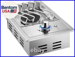 Single Grilling Side Burners for Outdoor Grill, 15,000BTU Natural Gas Side Burne