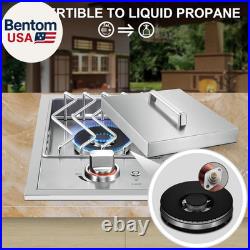 Single Grilling Side Burners for Outdoor Grill, 15,000BTU Natural Gas Side Burne