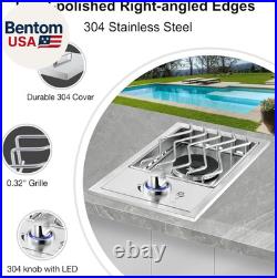 Single Grilling Side Burners for Outdoor Grill, 15,000BTU Natural Gas Side Burne