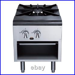 Single Two Ring Burner Commercial NSF Heavy Duty 18x23 Stock Pot Range