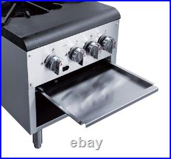 Single Two Ring Burner Commercial NSF Heavy Duty 18x23 Stock Pot Range