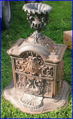 Small Cast Iron Antique Wood Burning Parlor Stove