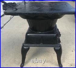 Small Cast Iron Cookstove Wood Or Coal #641.211 Black Excellent Condition