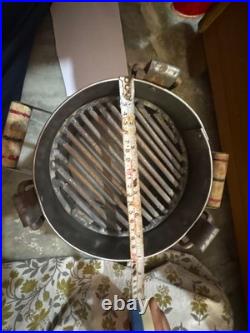 Small Indian antique iron coal stove, Traditional Handmade BBQ Grill Outdoor Cook