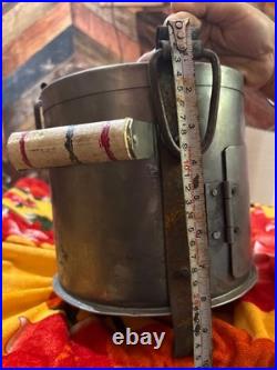 Small Indian antique iron coal stove, Traditional Handmade BBQ Grill Outdoor Cook