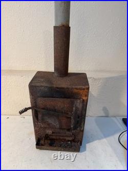 Small Rustic Wood Burning Stove Cast Iron Style Decor 21
