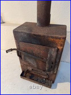 Small Rustic Wood Burning Stove Cast Iron Style Decor 21