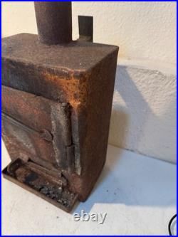 Small Rustic Wood Burning Stove Cast Iron Style Decor 21