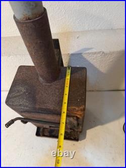 Small Rustic Wood Burning Stove Cast Iron Style Decor 21