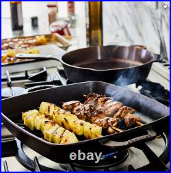 Smithey 12 Seasoned Cast Iron Grill Pan Griddle Skillet Cookware