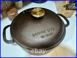 Smithey Seasoned Cast Iron Dutch Oven, 5 1/2-Qt
