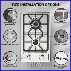 Stainless Steel Gas Stove with 2 Burners