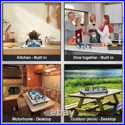 Stainless Steel Gas Stove with 2 Burners