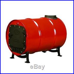 Standard Barrel Stove Kit Cast Iron Drum Adapter Wood Burning Cabin Garage Heat