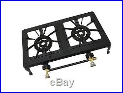 Stansport Double Burner Cast Iron Stove (20x11-Inch)