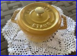 Staub 10cm Citron Yellow. 25qt. Brand New Cast Iron. Includes FREE SHIPPING