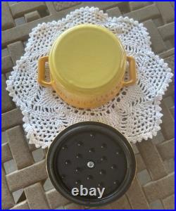 Staub 10cm Citron Yellow. 25qt. Brand New Cast Iron. Includes FREE SHIPPING