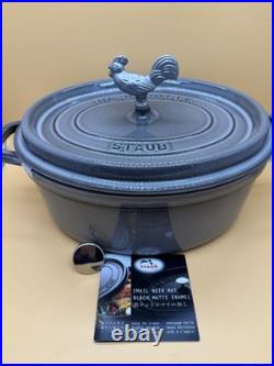 Staub Cast Iron 12.25,31cm La Cocotte Graphite Gray, Made In France