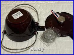 Staub Cast Iron 1.2 qt, Round, Tea Kettle, Grenadine