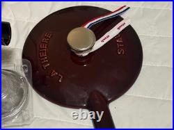 Staub Cast Iron 1.2 qt, Round, Tea Kettle, Grenadine