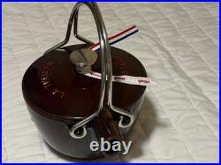 Staub Cast Iron 1.2 qt, Round, Tea Kettle, Grenadine