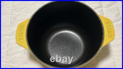 Staub Cast Iron 1.5 qt, Petite French Oven, Citron