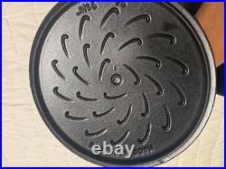 Staub Cast Iron 3.75 qt, Essential French Oven Rooster Lid, Dark Blue