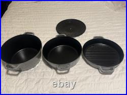 Staub Cast Iron 4-pc Stackable Set, Graphite Grey