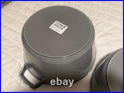 Staub Cast Iron 4-pc Stackable Set, Graphite Grey