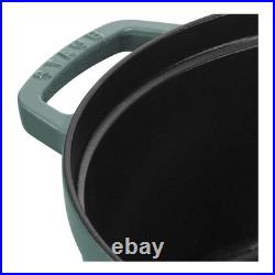 Staub Cast Iron 4 qt, Round, Dutch Oven, Eucalyptus
