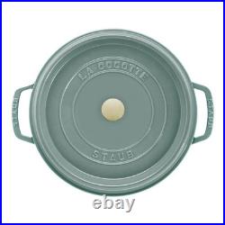 Staub Cast Iron 4 qt, Round, Dutch Oven, Eucalyptus