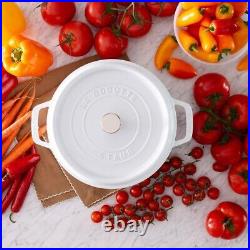 Staub Cast Iron 5-qt Tall Cocotte White NIB