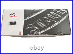 Staub Cast Iron Round Cocottes 7 qt, Round, Cocotte, White Truffle