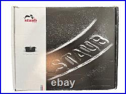 Staub Cast Iron Round Cocottes 7 qt, Round, Cocotte, White Truffle Damaged