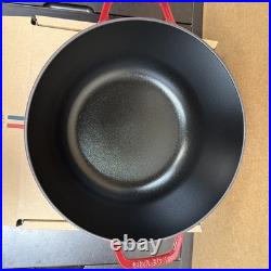 Staub Enameled Cast Iron Dutch Oven Round 5 Qt #26 Cherry Red
